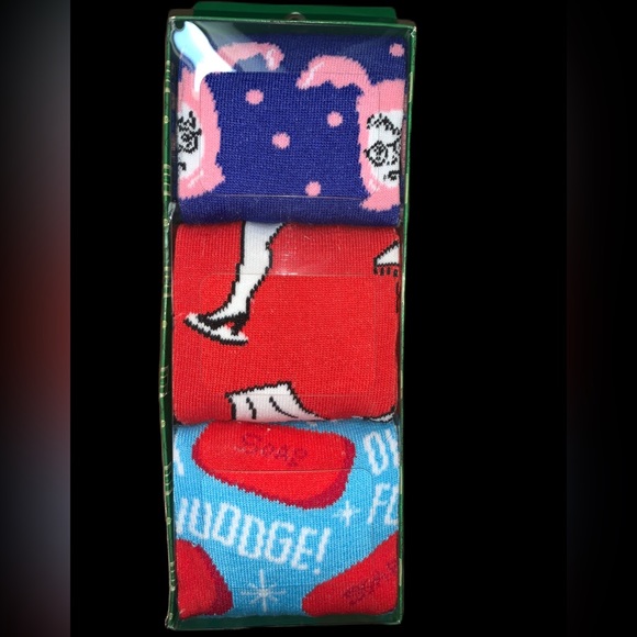 "A Christmas Story" Men's Crew Holiday Socks 3-Pack Set Gift sets Size 8-12 - Picture 2 of 4